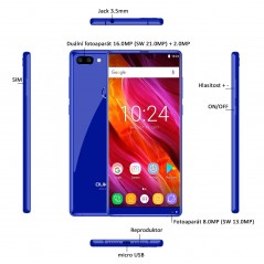 Oukitel Mix 2 černý 6/64GB, LTE, otisk, dual foto + záruka 25 měsíců a servis