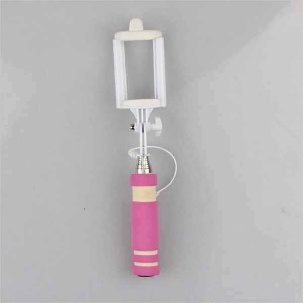 Selfie tyč na mobil, růžová